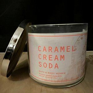 Caramel Cream Soda 3-Wick Candle Bath & Body Works BBW *SEE DESCRIPTION*